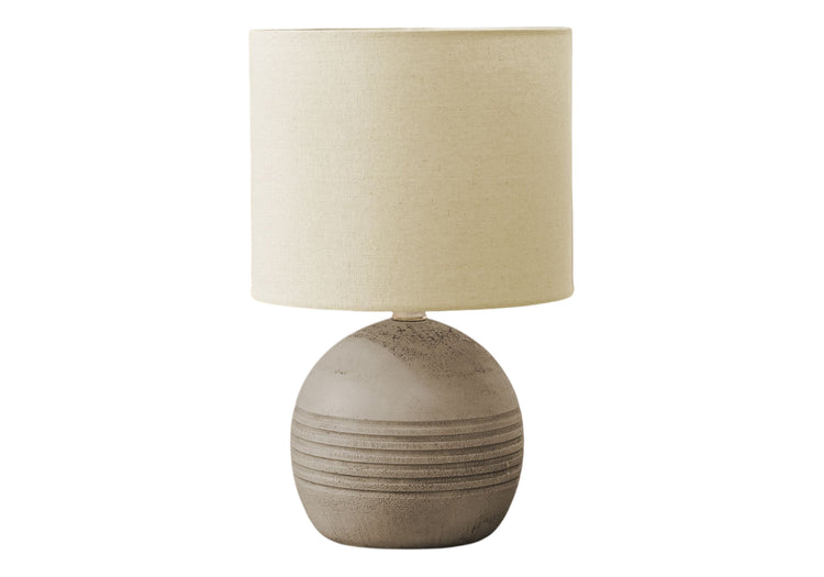I 9792 - Luminaire, 15''H, Lampe De Table, Résine Beige, Abat-jour Beige, Contemporain, Moderne - Simple Boutique