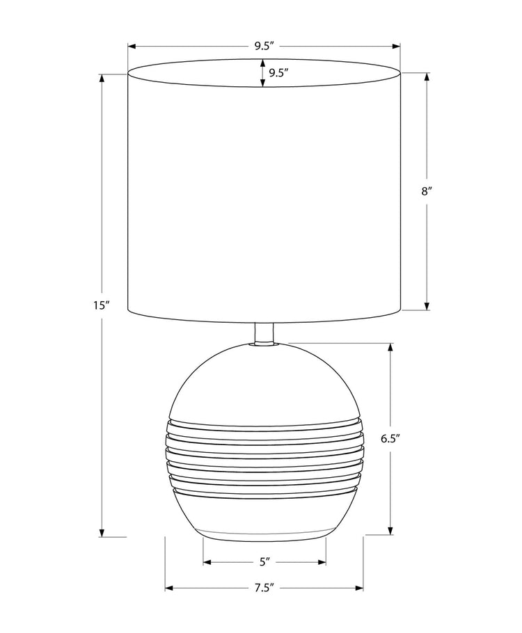 I 9792 - Luminaire, 15''H, Lampe De Table, Résine Beige, Abat-jour Beige, Contemporain, Moderne - Simple Boutique