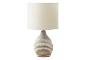 I 9848 - Luminaire, 17''H, Lampe De Table, Résine D'ivoire, Abat-jour Ivoire / Crème, Contemporain, Moderne - Simple Boutique