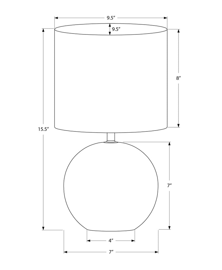 I 9850 - Luminaire, Lampe De Table, 16''H, Béton Gris, Abat-jour Ivoire / Crème - Simple Boutique
