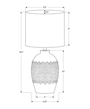 I 9859 - Luminaire, Lampe De Table, 19''H, Céramique Ivoire, Abat-jour Ivoire / Crème, Transitionnel - Simple Boutique