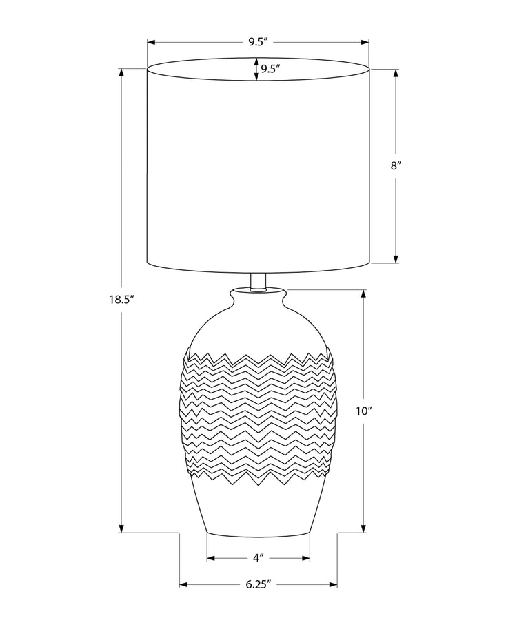 I 9859 - Luminaire, Lampe De Table, 19''H, Céramique Ivoire, Abat-jour Ivoire / Crème, Transitionnel - Simple Boutique
