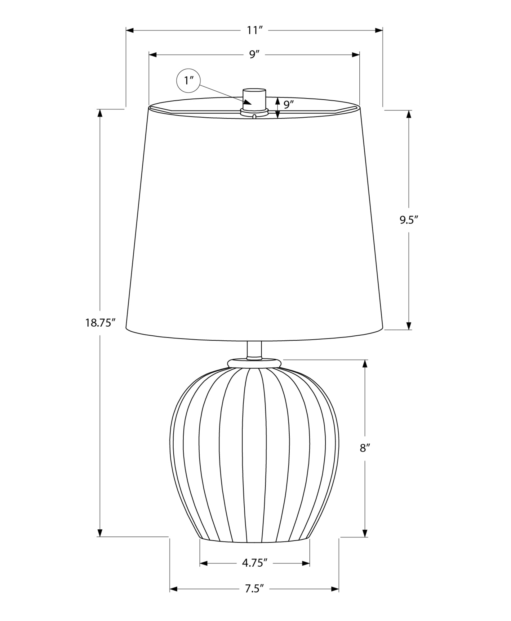 I 9867 - Luminaire, 19''H, Lampe De Table, Résine Beige, Abat-jour Beige, Transitionnel - Simple Boutique