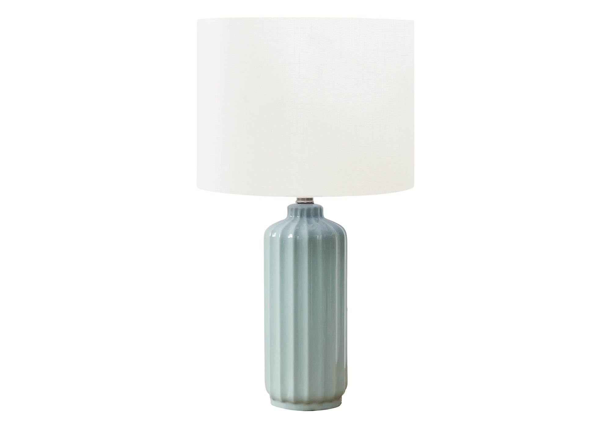 I 9872 - Luminaire, 23''H, Lampe De Table, Abat-jour Ivoire / Crème, Céramique Verte, Contemporain, Moderne - Simple Boutique