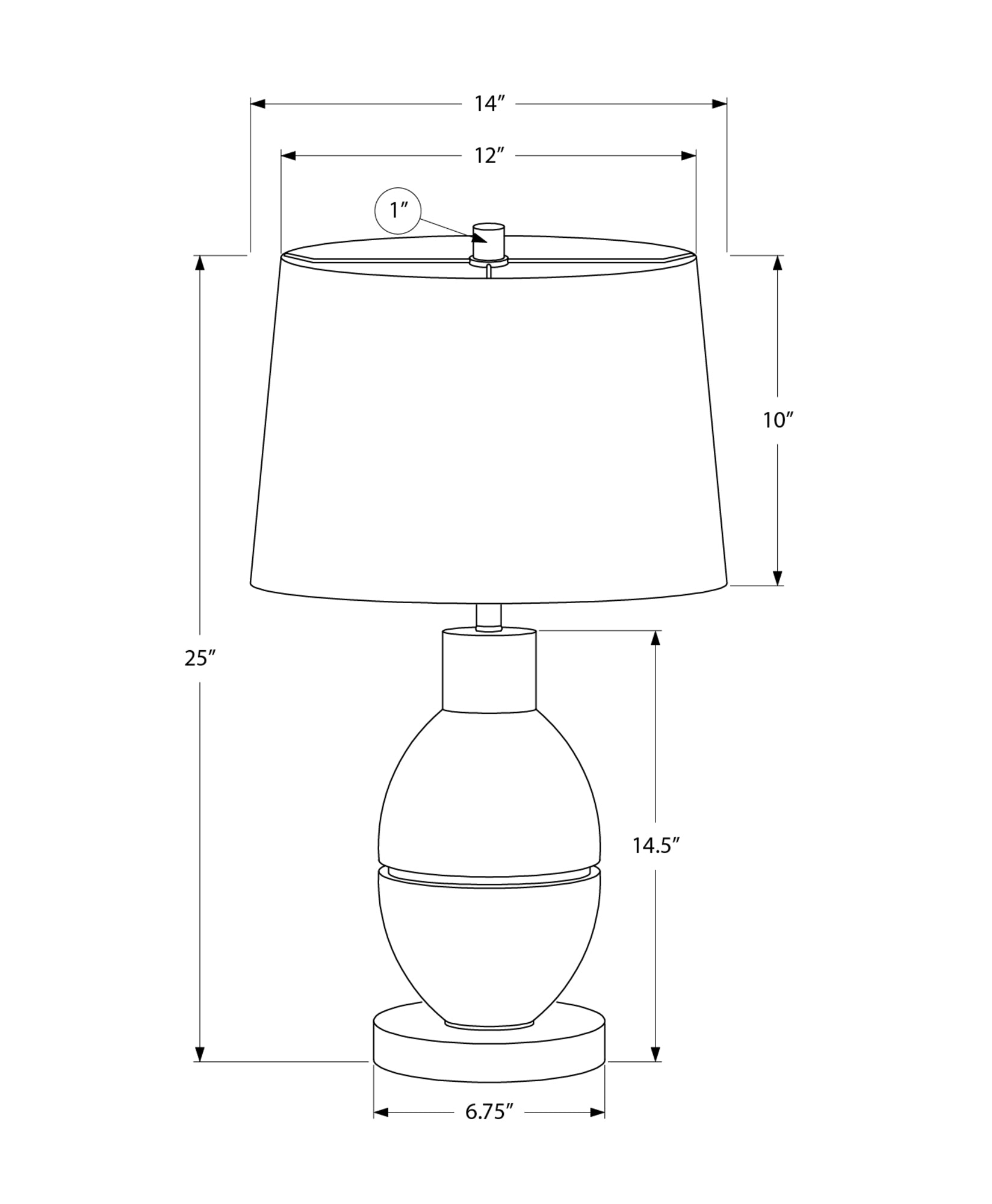 I 9886 - Luminaire, 25''H, Lampe De Table, Résine Beige, Abat-jour Beige, Contemporain, Moderne - Simple Boutique