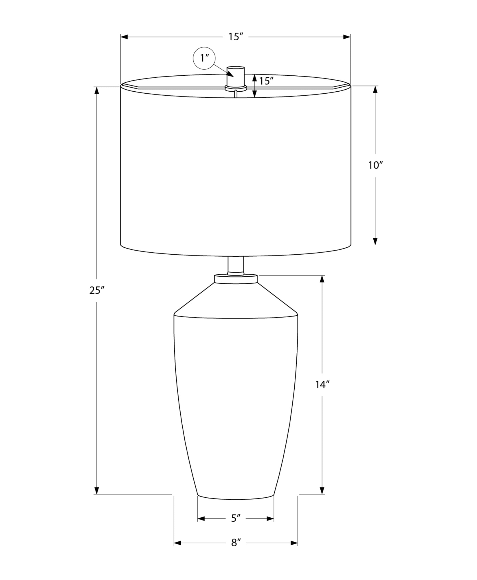 I 9889 - Luminaire, 25''H, Lampe De Table, Béton Bleu, Abat-jour Ivoire / Crème, Contemporain, Moderne - Simple Boutique