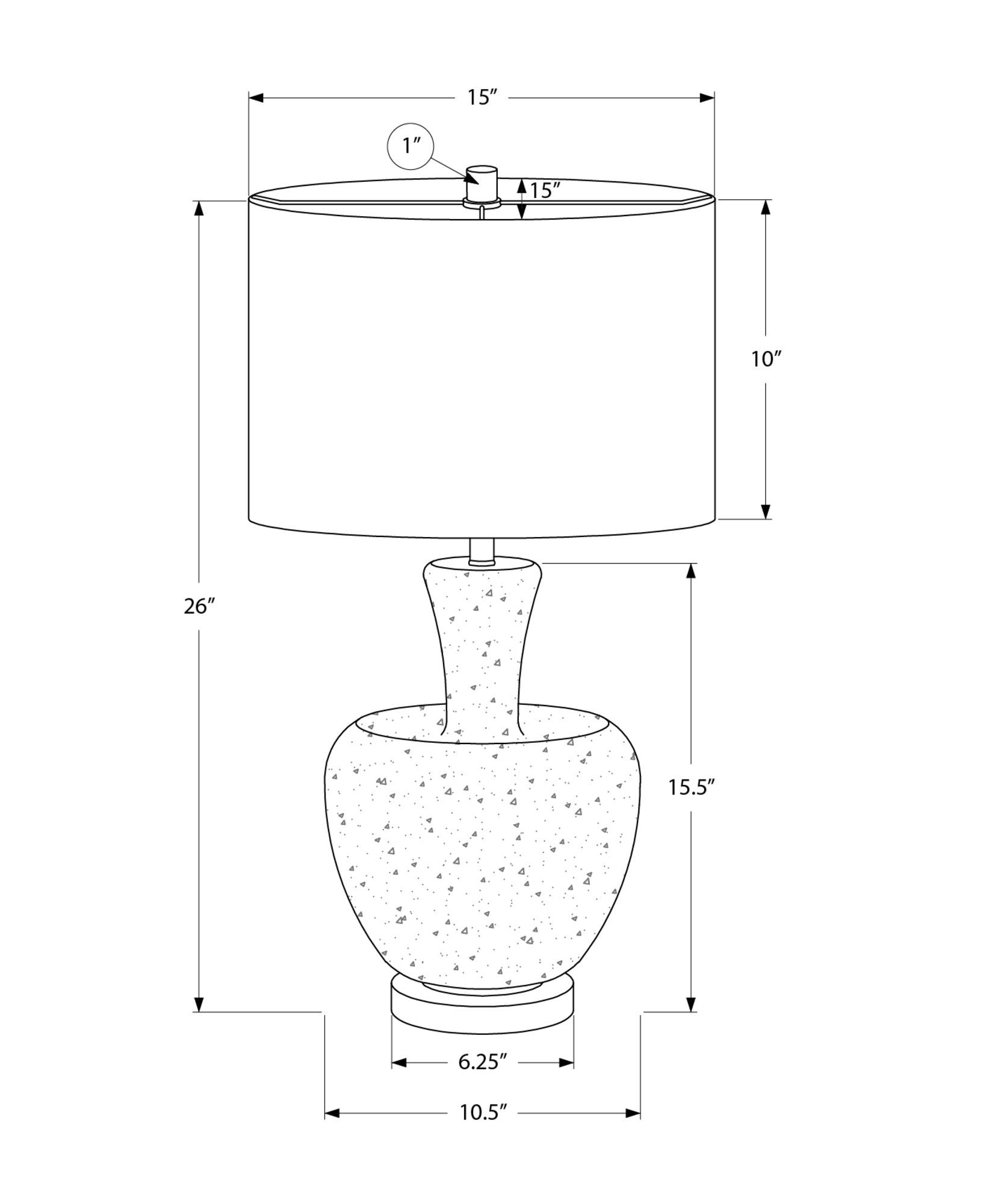 I 9898 - Luminaire, 26''H, Lampe De Table, Verre Argent, Abat-jour Ivoire / Crème, Contemporain, Moderne - Simple Boutique