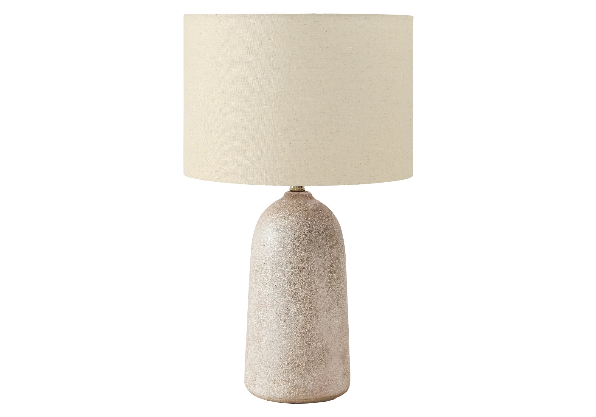 I 9905 - Luminaire, 27''H, Lampe De Table, Céramique Beige, Abat-jour Beige, Contemporain, Moderne - Simple Boutique