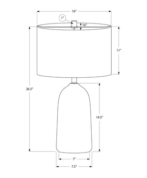 I 9905 - Luminaire, 27''H, Lampe De Table, Céramique Beige, Abat-jour Beige, Contemporain, Moderne - Simple Boutique