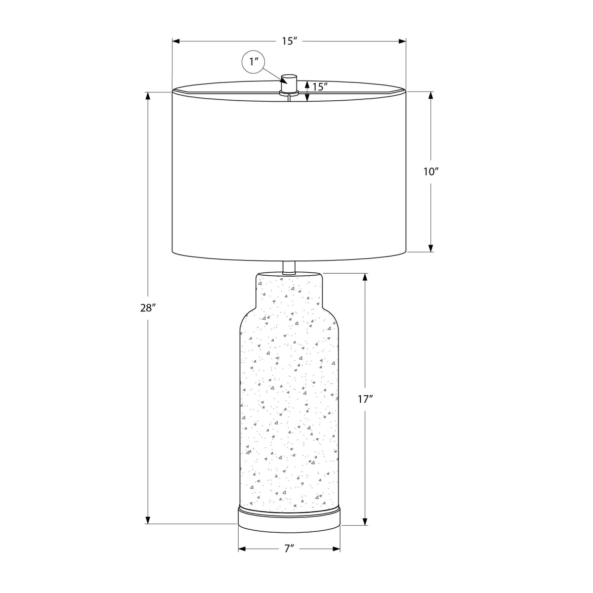 Monarch Specialties I 9908 - Luminaire, 28''H, Lampe De Table, Verre Vert, Abat-jour Gris, Contemporain, Moderne - Simple Boutique