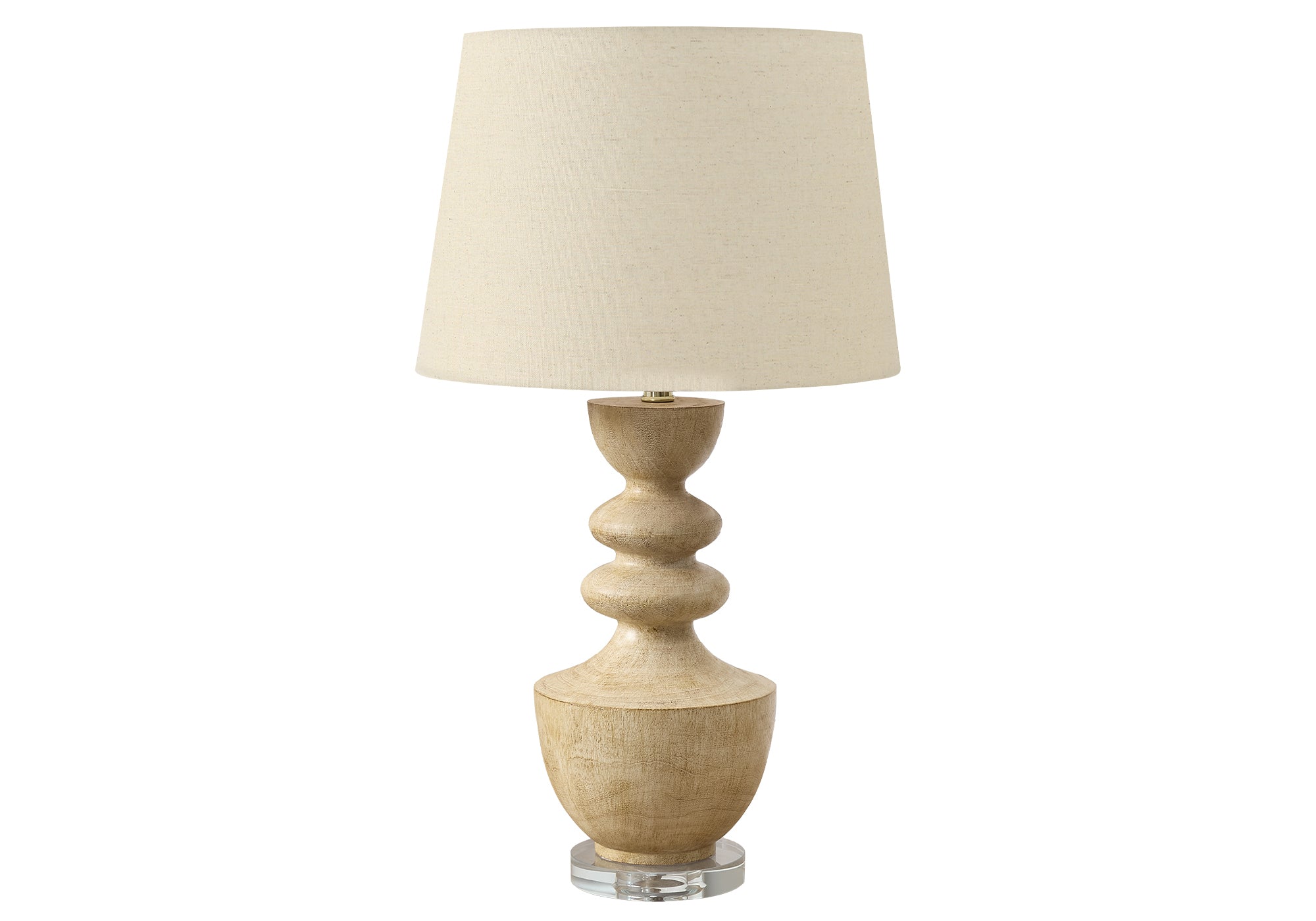 I 9921 - Luminaire, 28''H, Lampe De Table, Résine Beige, Abat-jour Beige, Transitionnel - Simple Boutique