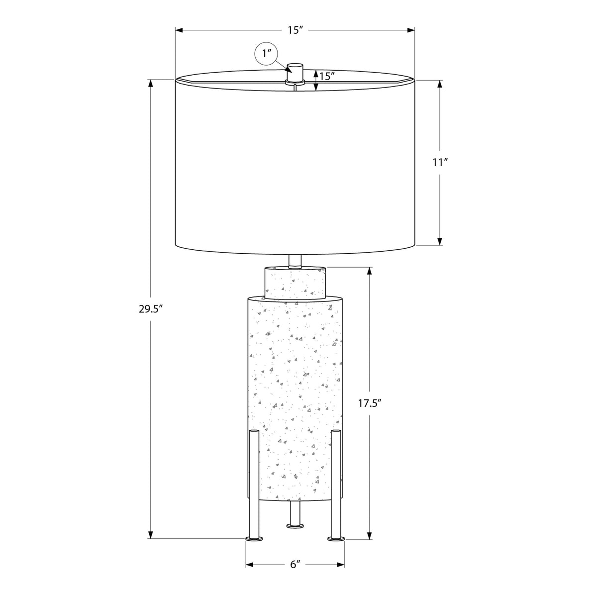Monarch Specialties I 9928 - Luminaire, 30''H, Lampe De Table, Résine Beige, Abat-jour Ivoire / Crème, Transitionnel - Simple Boutique
