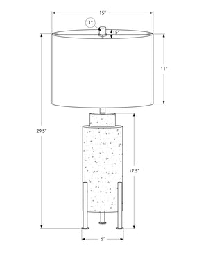 I 9928 - Luminaire, 30''H, Lampe De Table, Résine Beige, Abat-jour Ivoire / Crème, Transitionnel - Simple Boutique