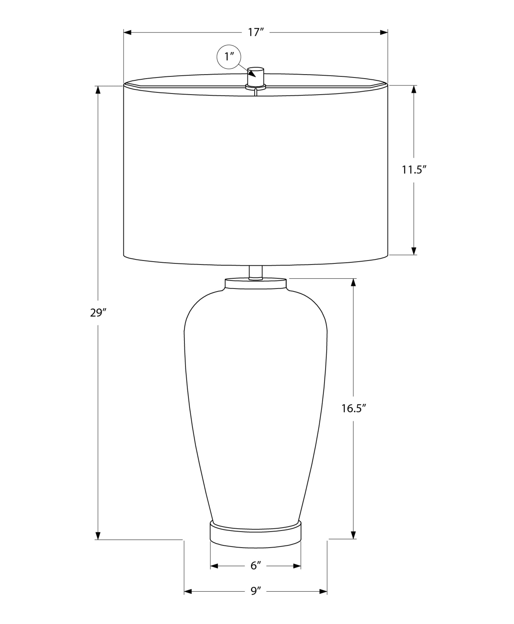 I 9947 - Luminaire, 29''H, Lampe De Table, Céramique Bleue, Abat-jour Ivoire / Crème, Contemporain, Moderne - Simple Boutique