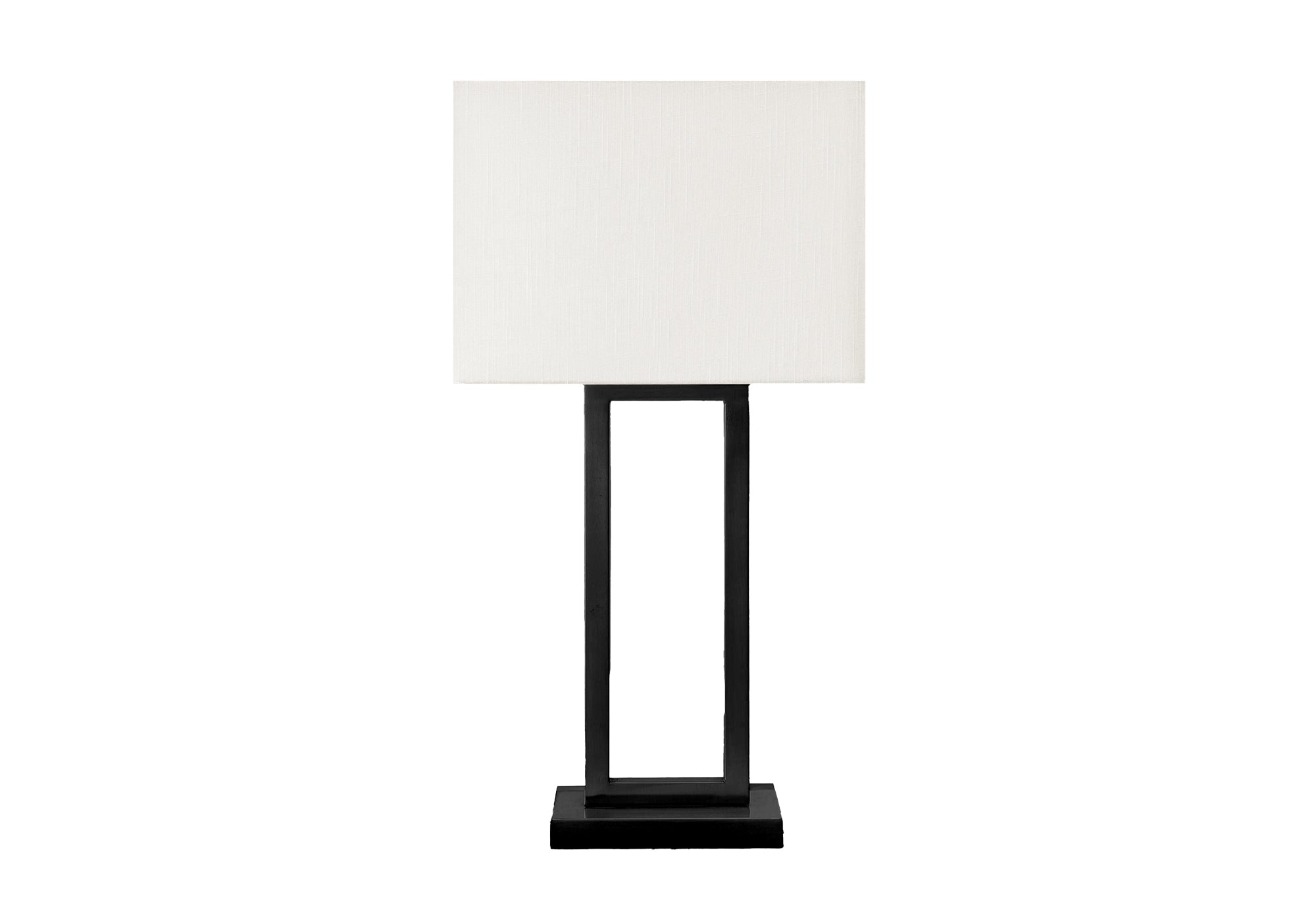 I 9950 - Luminaire, Lampe De Table, Port Usb Inclus, 28''H, Métal Noir, Abat-jour Ivoire / Crème - Simple Boutique