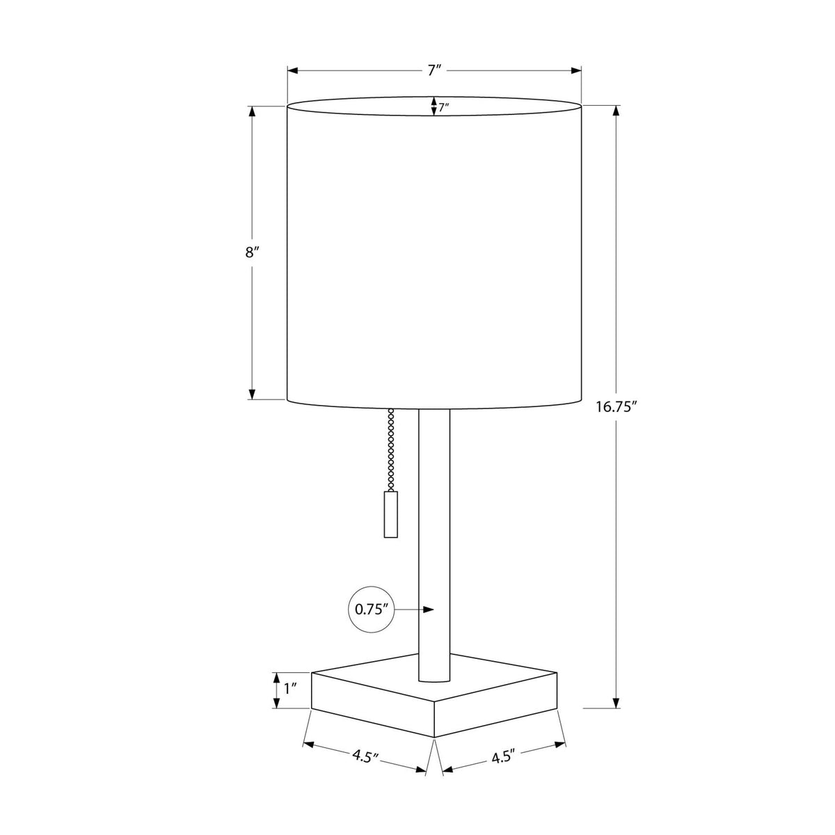 Monarch Specialties I 9960 - Luminaire, Ensemble De 2, 17''H, Lampe De Table, Port Usb Inclus, Métal Noir, Abat-jour Gris, Contemporain - Simple Boutique