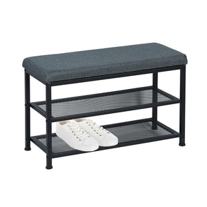 ITY International - Banc d'entrée avec Rangement pour Chaussure, Gris - Simple Boutique
