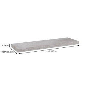 ITY International - Ensemble de 3 Tablette Flottante Mural, 23.6" x 9.25" x 1.5", Ciment - Simple Boutique