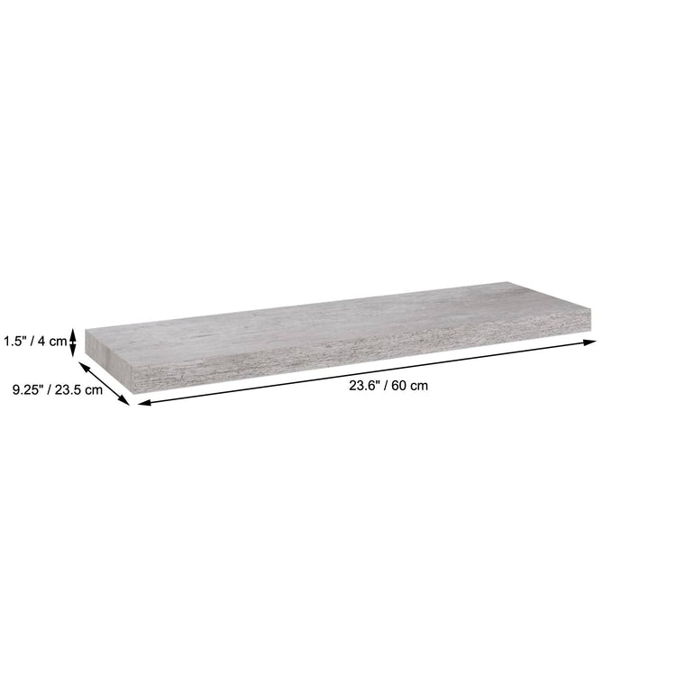 ITY International - Ensemble de 3 Tablette Flottante Mural, 23.6" x 9.25" x 1.5", Ciment - Simple Boutique