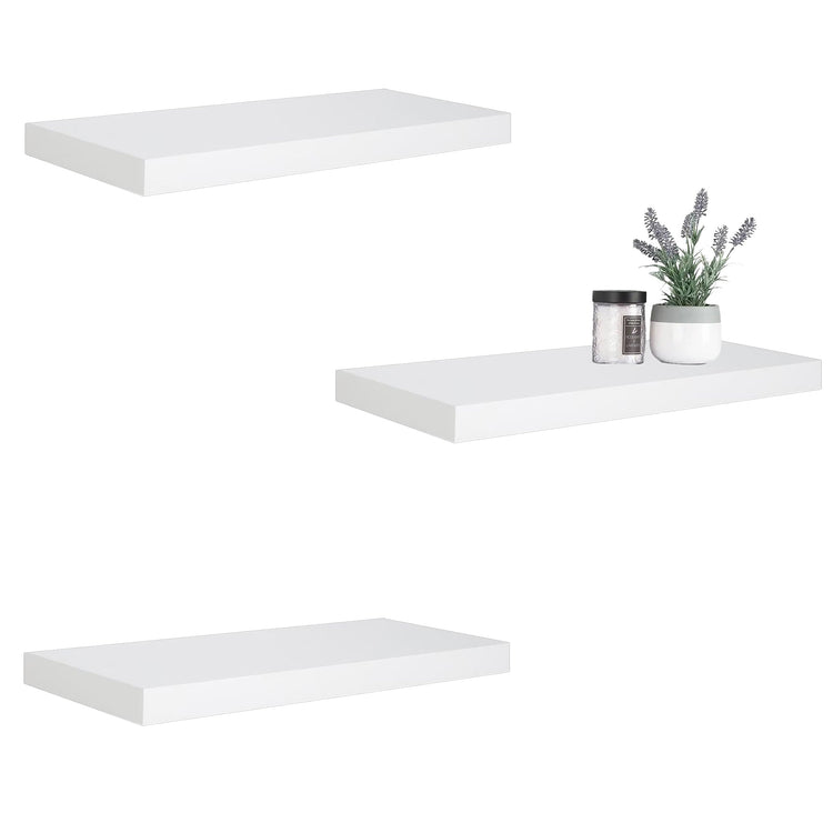 ITY International - Ensemble de 3 Tablette Flottante Mural, 31.5" x 9.25" x 1.5", Blanc - Simple Boutique