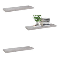 ITY International - Ensemble de 3 Tablette Flottante Mural, 31.5" x 9.25" x 1.5", Ciment - Simple Boutique
