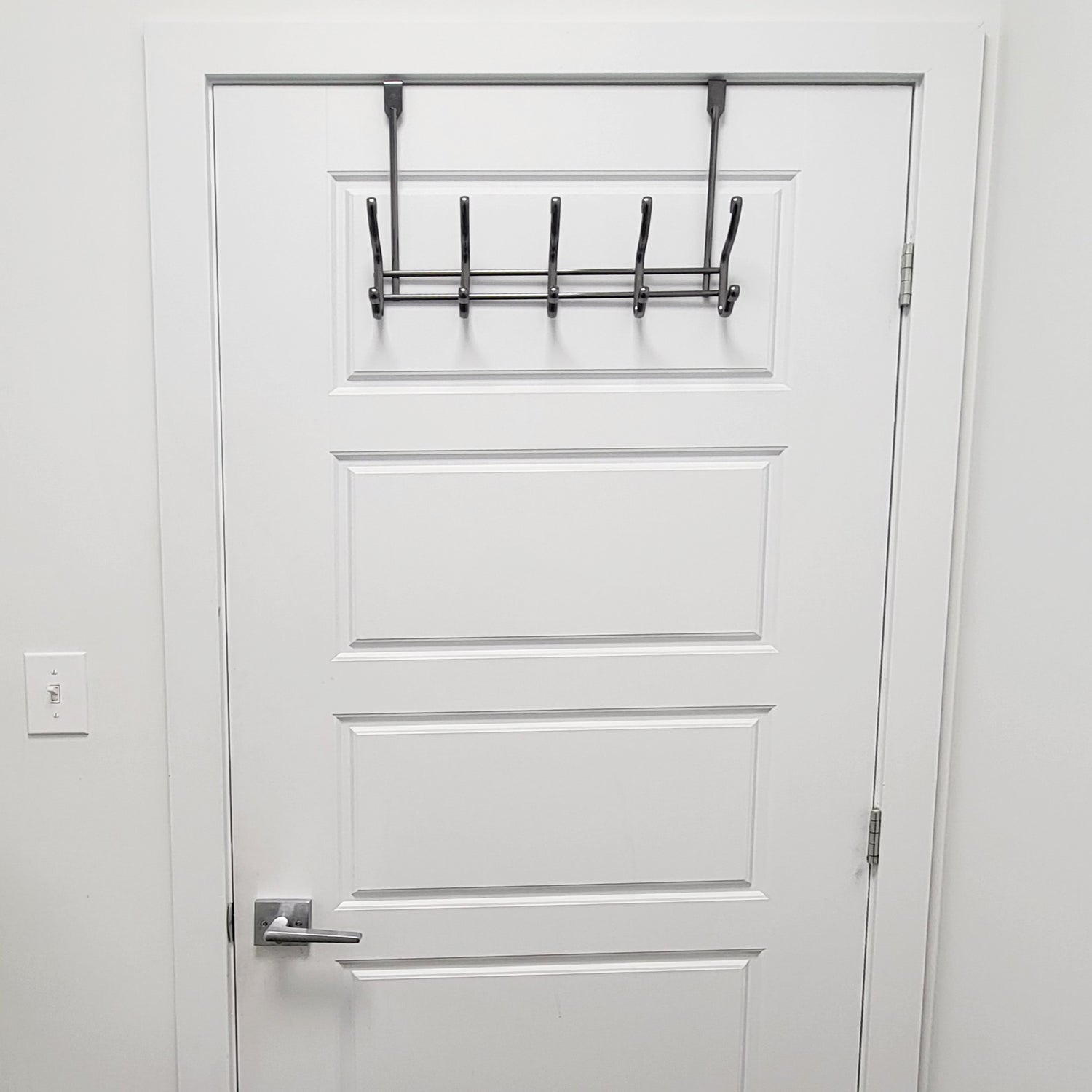 ITY International - Rail de 10 Crochets pour Porte, Nickel Argenté - Simple Boutique