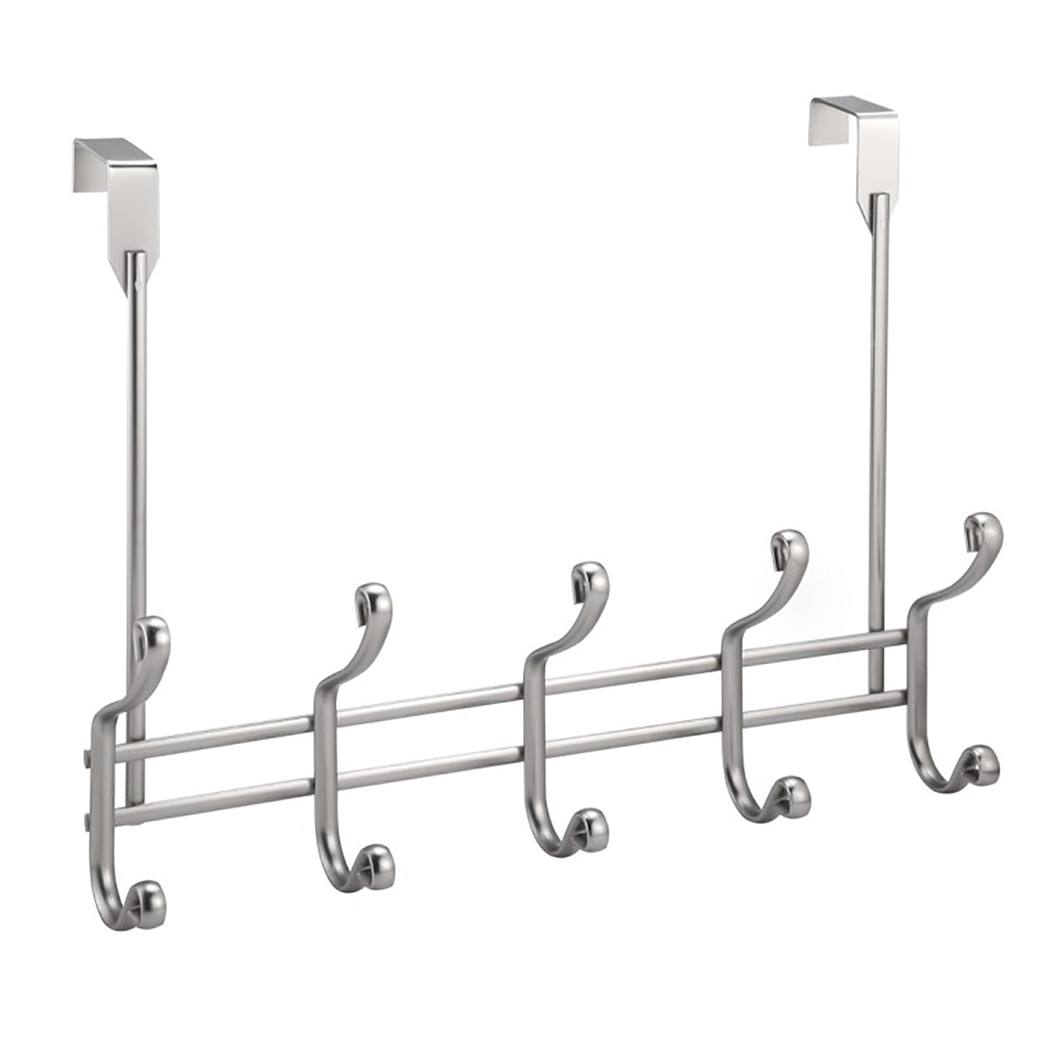 ITY International - Rail de 10 Crochets pour Porte, Nickel Argenté - Simple Boutique