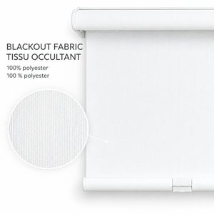 ITY Oliver Stone - Store de Fenêtre à Rouleau 22" X 84" Sans Cordon, Tissu Occultant en Polyester, Blanc - Simple Boutique