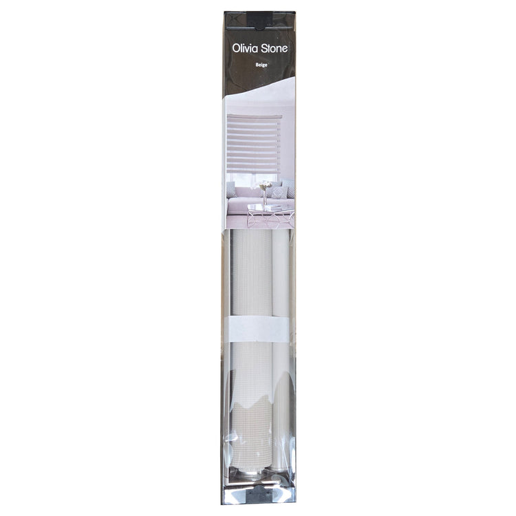 ITY Olivia Stone - Store de Fenêtre à Toile Alternée 22" X 84" Sans Cordon Beige - Simple Boutique