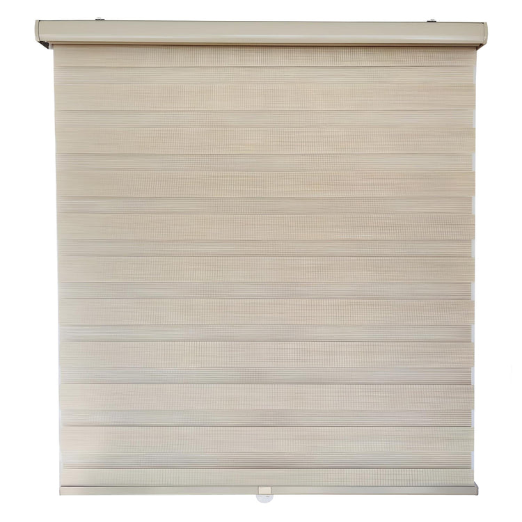 ITY Olivia Stone - Store de Fenêtre à Toile Alternée 55" X 84" Sans Cordon Beige - Simple Boutique