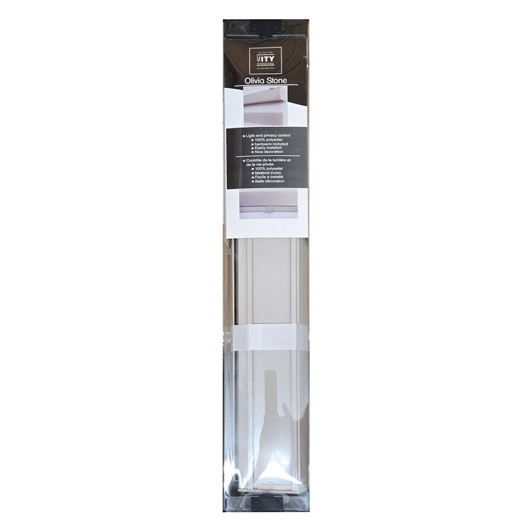 ITY Olivia Stone - Store de Fenêtre à Toile Alternée 55" X 84" Sans Cordon Beige - Simple Boutique