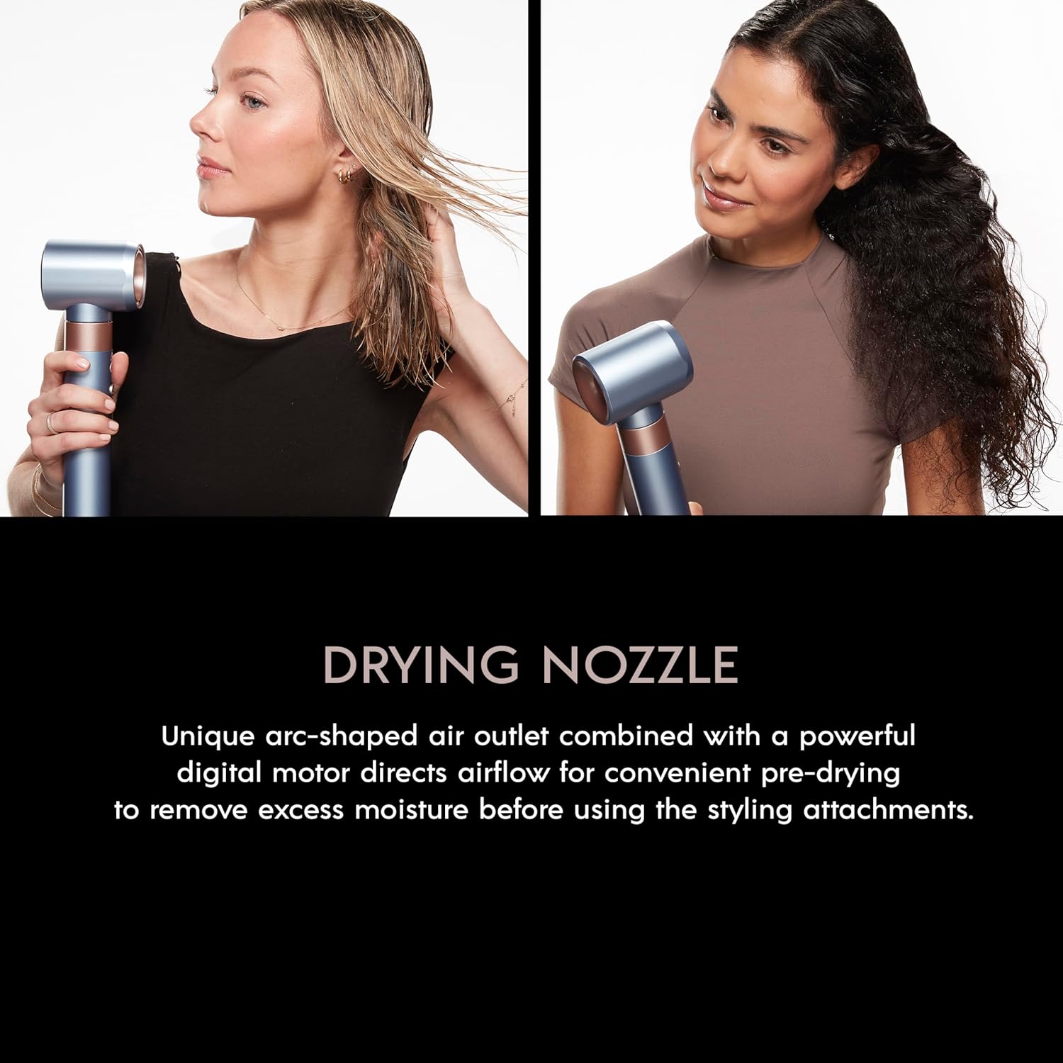 InfinitiPRO - Baguette de Coiffage/Brosse à Air Chaud avec Accessoires, 1200 Watts, Bleu - Simple Boutique