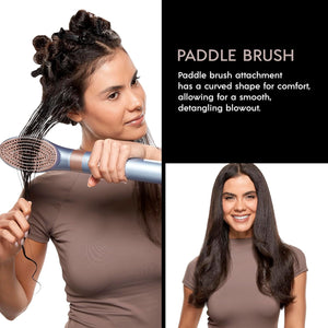 InfinitiPRO - Baguette de Coiffage/Brosse à Air Chaud avec Accessoires, 1200 Watts, Bleu - Simple Boutique