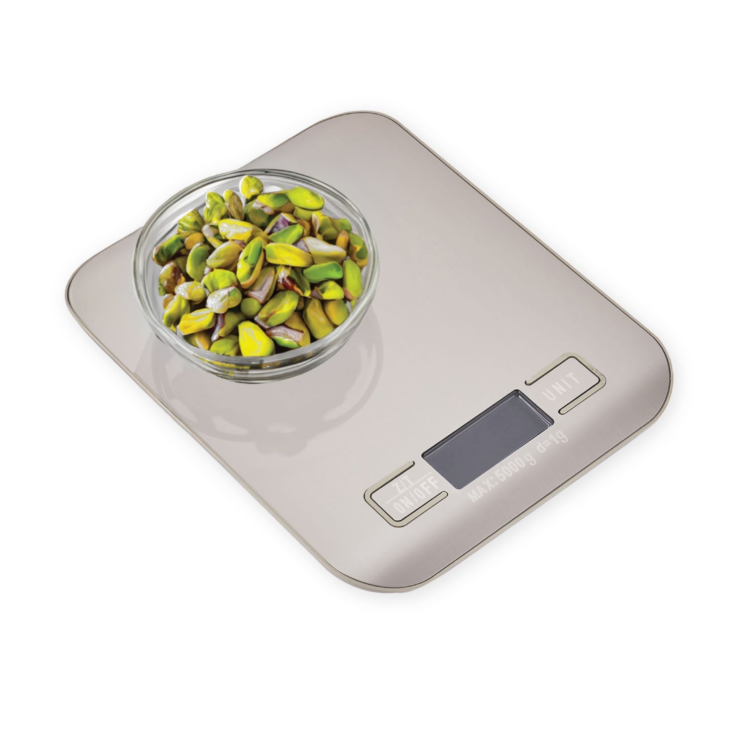 JS Gourmet - Balance de Cuisine Numérique avec Écran ACL, Acier Inoxydable - Simple Boutique