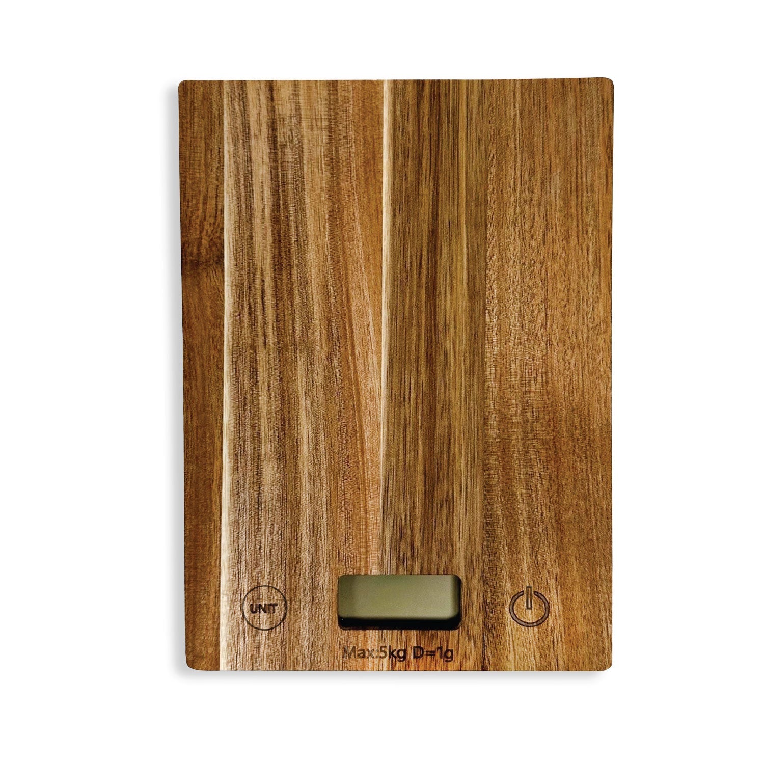 JS Gourmet - Balance de Cuisine Numérique avec Écran ACL, Fait en Bois d'acacia - Simple Boutique