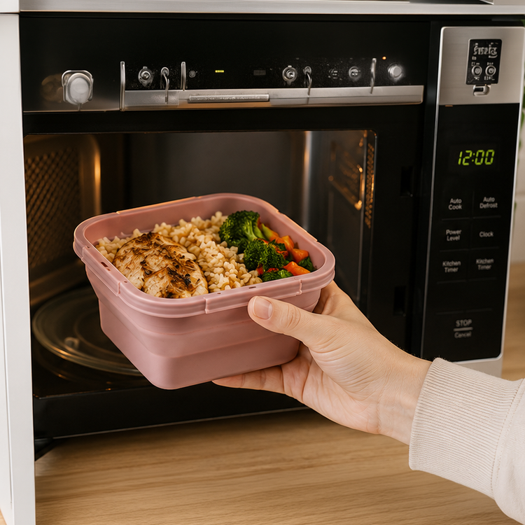 JS Gourmet Boîte à déjeuner pliable en silicone, lot de 4 - Simple Boutique