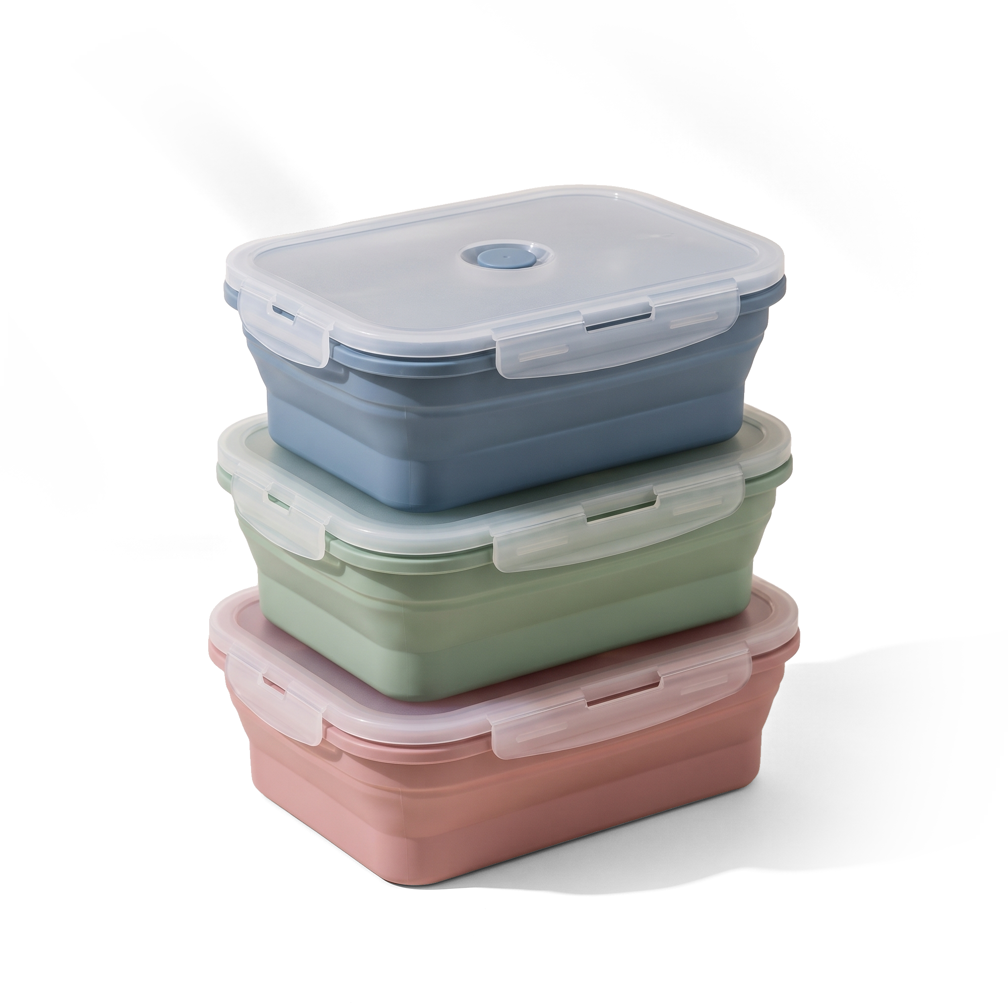 JS Gourmet Boîte à déjeuner pliable en silicone, lot de 4 - Simple Boutique