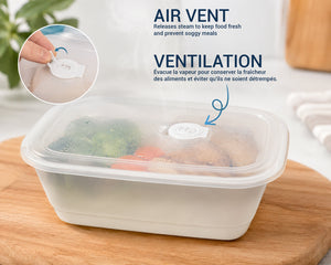 JS Gourmet Boîte de conservation en céramique avec aération, indicateur de date et couvercle hermétique, 1200 ml - Simple Boutique