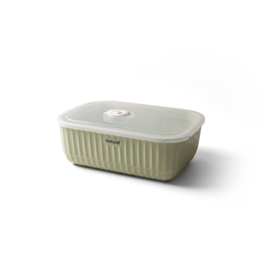 JS Gourmet Boîte de conservation en céramique verte avec aération, indicateur de date et couvercle hermétique. - Simple Boutique