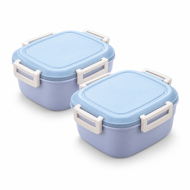 Boîte-repas tout-en-un Lunch To Go avec bloc réfrigérant et ustensiles — Lot de 2