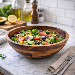 JS Gourmet Bol de service en bois d'acacia 3,3 L - Simple Boutique