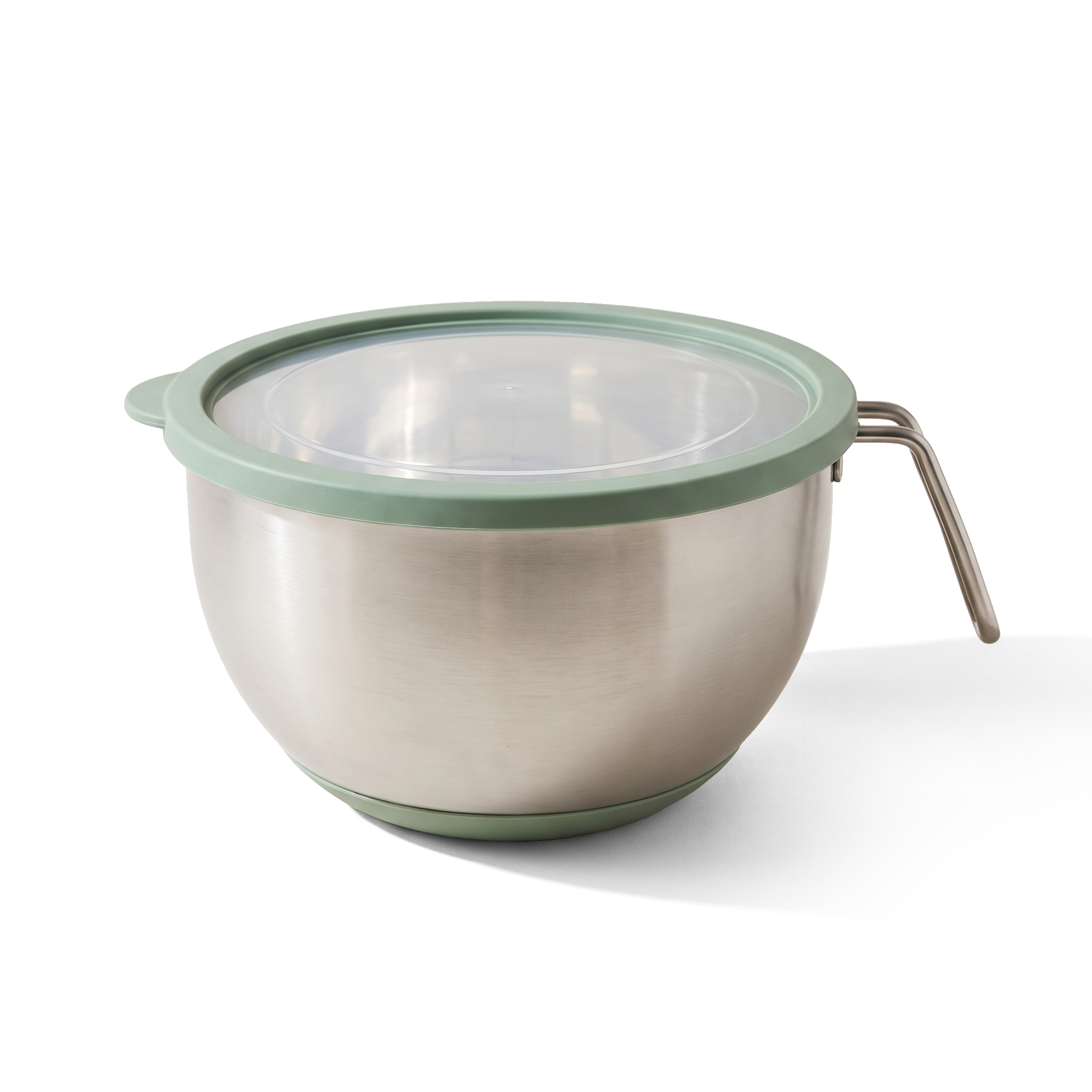 JS Gourmet Bol mélangeur en acier inoxydable 5 L avec poignée et couvercle hermétique - Simple Boutique
