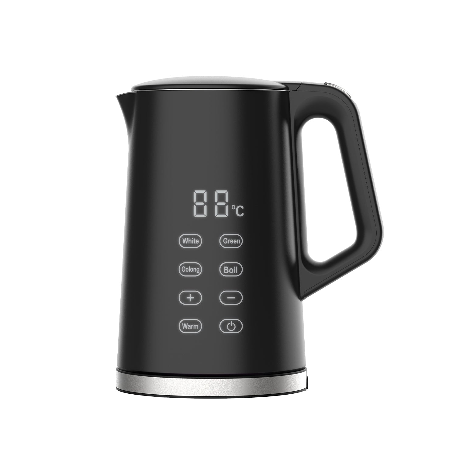JS Gourmet - Bouilloire Électrique Numérique, Contrôle Tactile, Capacité de 1.7 Litre, Noir - Simple Boutique