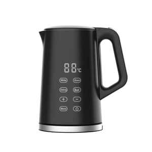 JS Gourmet - Bouilloire Électrique Numérique, Contrôle Tactile, Capacité de 1.7 Litre, Noir - Simple Boutique