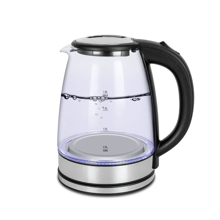 JS Gourmet - Bouilloire Électrique en Verre avec Lumière LED, Capacité de 1.8 Litre, 1100 Watts - Simple Boutique