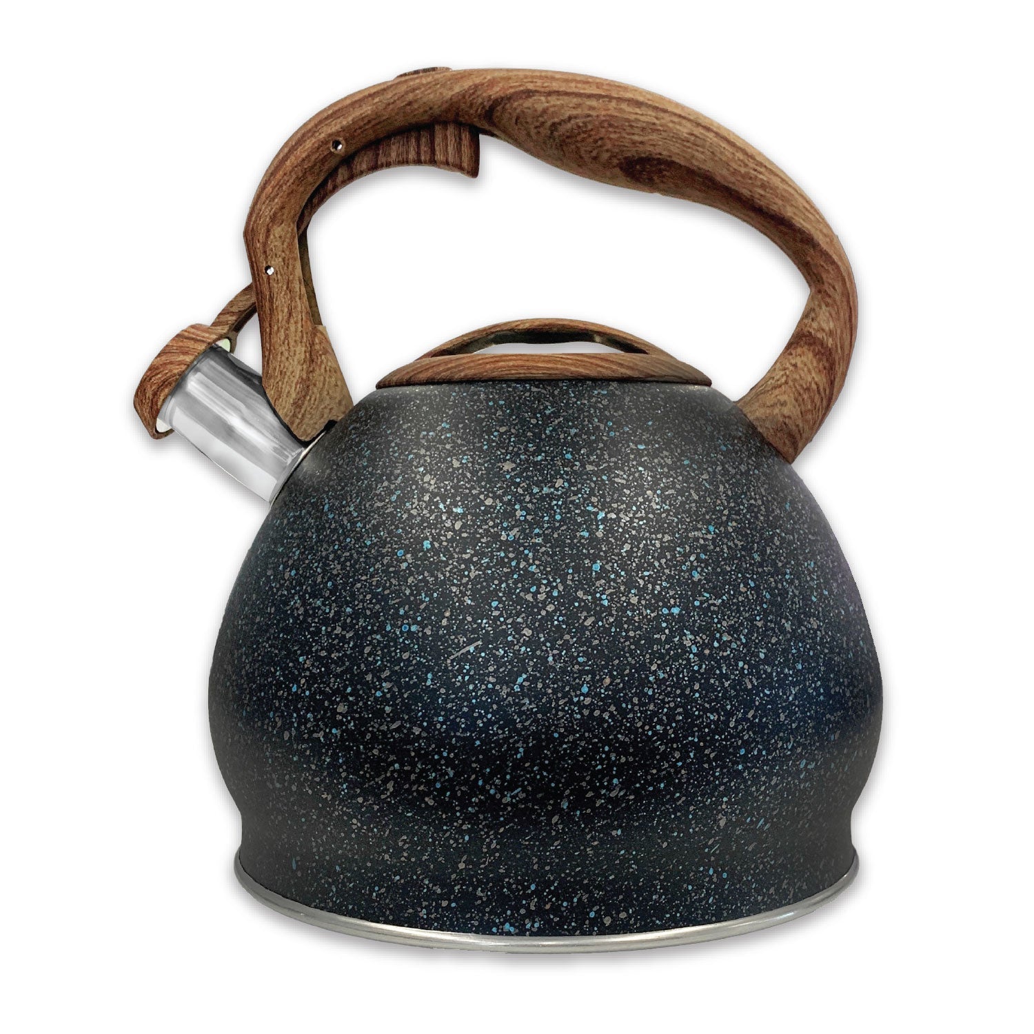 JS Gourmet - Bouilloire Sifflante en Acier Inoxydable, Capacité de 3 Litres, Noir - Simple Boutique