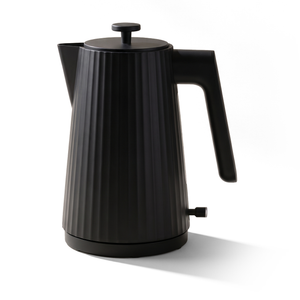 JS Gourmet Bouilloire électrique 1,7 L, 1500 W - Noir mat, Collection Vague - Simple Boutique