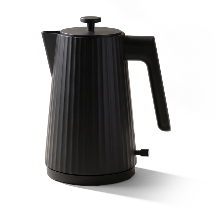 JS Gourmet Bouilloire électrique 1,7 L, 1500 W - Noir mat, Collection Vague - Simple Boutique