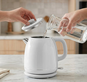 JS Gourmet Bouilloire électrique à double paroi 2L - Blanc - Simple Boutique