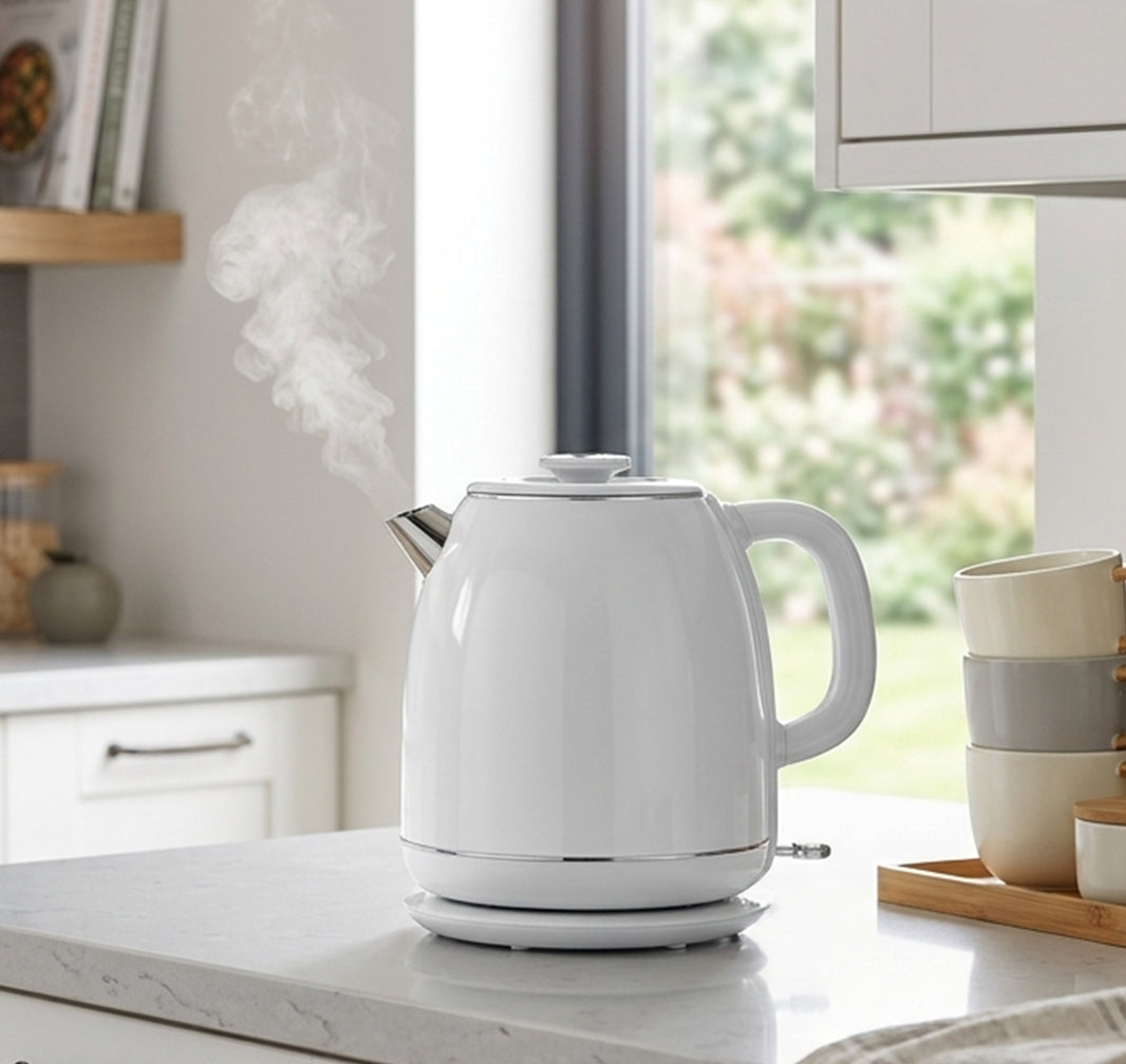 JS Gourmet Bouilloire électrique à double paroi 2L - Blanc - Simple Boutique